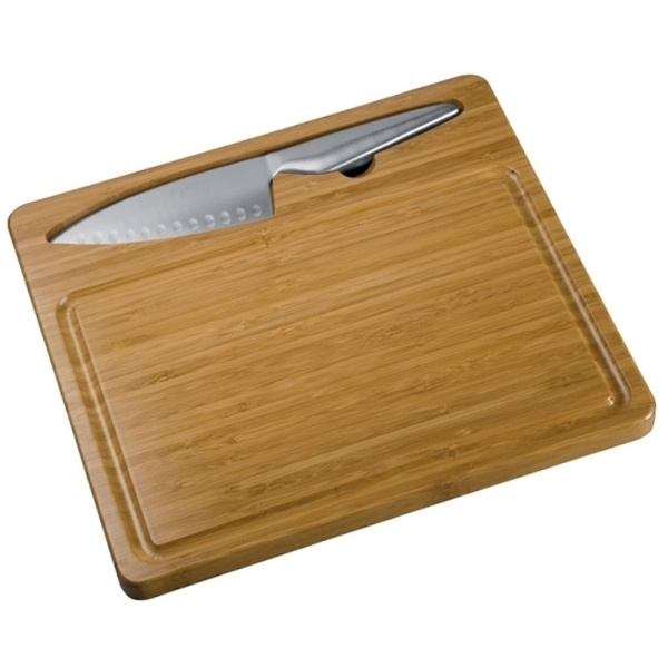 Logotrade advertising product picture of: Cutting board with knife MANTOVA