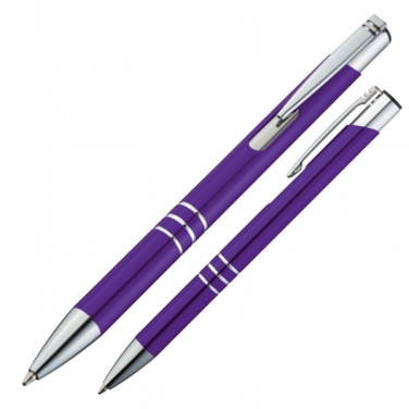 Logo trade advertising products picture of: Metal ballpen ASCOT