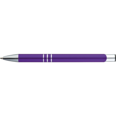 Logo trade business gifts image of: Metal ballpen ASCOT