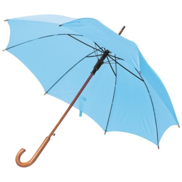 Logo trade promotional gifts picture of: Wooden automatic umbrella NANCY