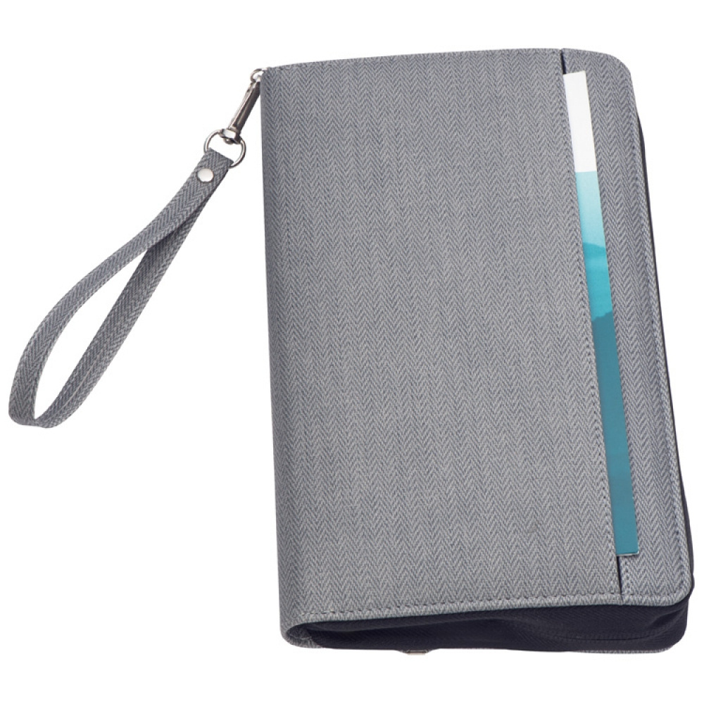 Logo trade business gifts image of: Travel folder with power bank Almera