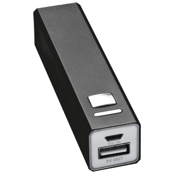 Logo trade promotional items image of: Metal power bank PORT HOPE 2200mAh