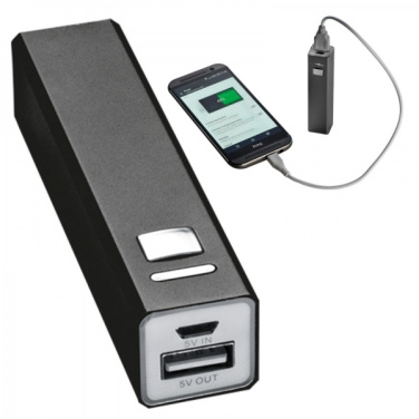 Logotrade promotional product picture of: Metal power bank PORT HOPE 2200mAh