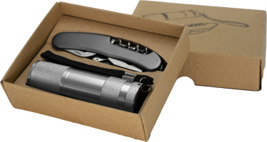 Logotrade corporate gift image of: Set torch and pocket knife DOVER