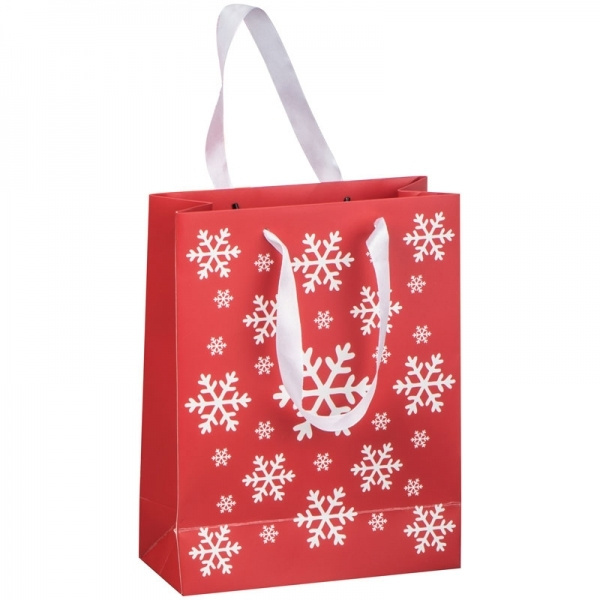 Logo trade promotional item photo of: Small Christmas paper bag BASEL