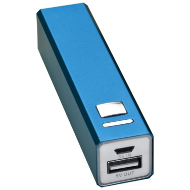 Logo trade promotional merchandise photo of: Metal power bank PORT HOPE 2200mAh