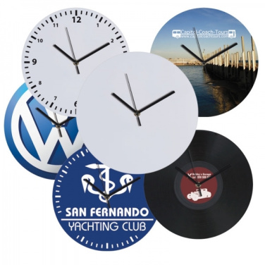 Logo trade business gifts image of: Wall clock with allover clock face VENICE