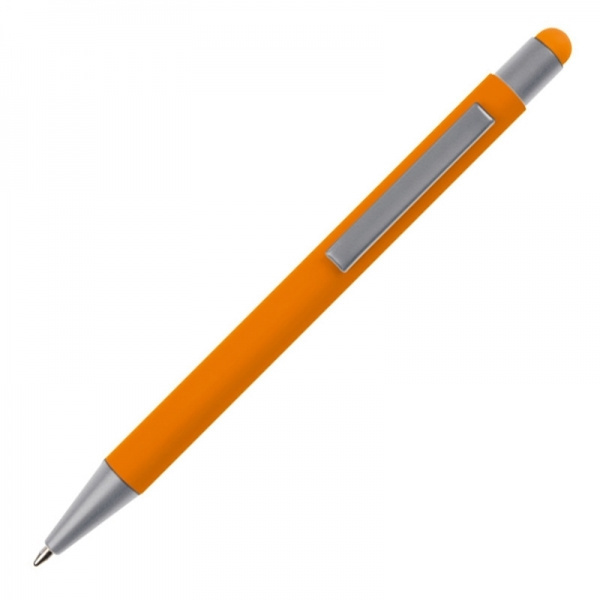 Logo trade business gifts image of: Metal ballpen touch pen soft touch SALT LAKE CITY