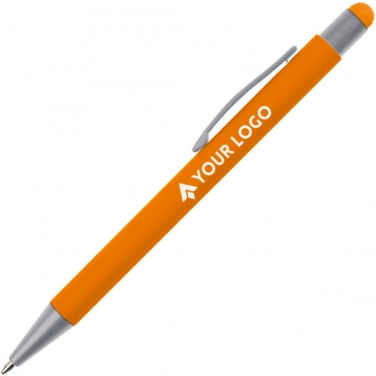 Logo trade promotional giveaways image of: Metal ballpen touch pen soft touch SALT LAKE CITY