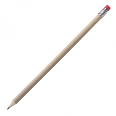 Logo trade promotional giveaways image of: Pencil with eraser HICKORY