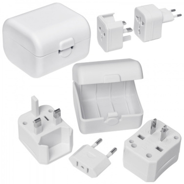 Logo trade promotional merchandise image of: Travel adapter PERU