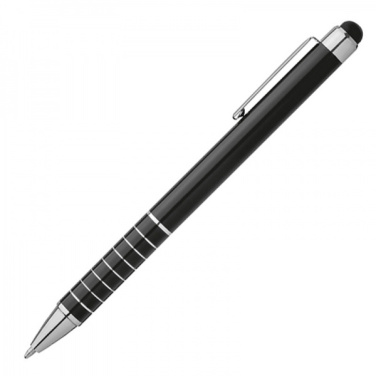 Logo trade promotional giveaways image of: Metal ballpen with touch pen LUEBO