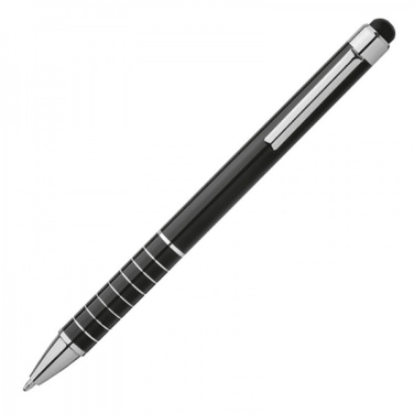 Logo trade business gifts image of: Metal ballpen with touch pen LUEBO