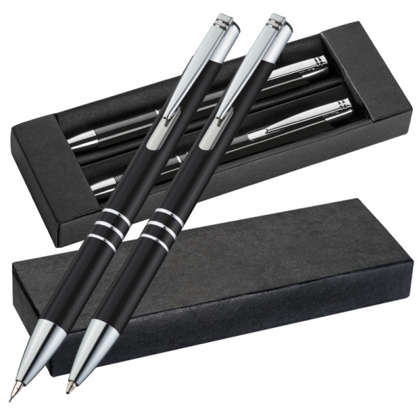 Logotrade promotional giveaways photo of: Metal writing set CLAREMONT