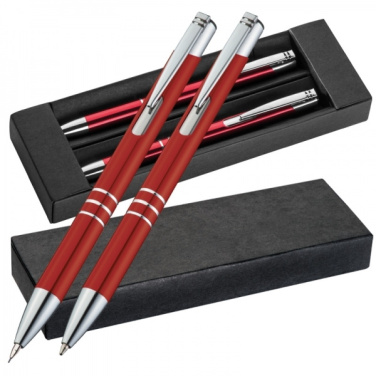 Logotrade promotional gift picture of: Metal writing set CLAREMONT