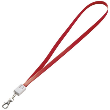 Logotrade promotional gift image of: Lanyard with usb cable LE PORT