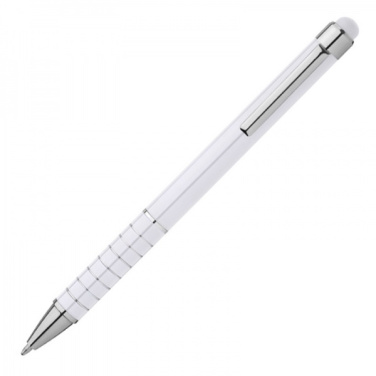 Logo trade promotional products image of: Metal ballpen with touch pen LUEBO