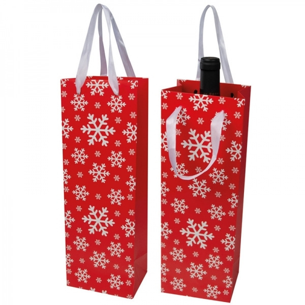 Logo trade corporate gifts image of: Wine bag in Christmas design LAPLAND