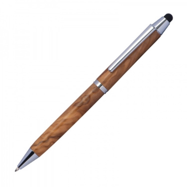 Logotrade promotional item image of: Wooden ballpen with touch function ERFURT