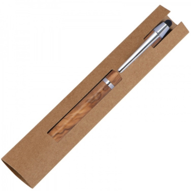 Logo trade corporate gifts picture of: Wooden ballpen with touch function ERFURT