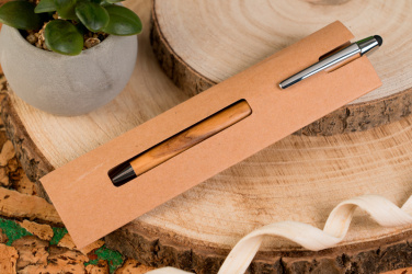 Logotrade promotional merchandise photo of: Wooden ballpen with touch function ERFURT