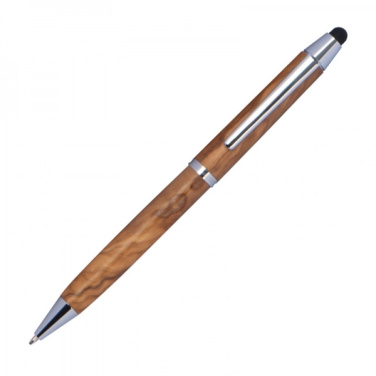 Logo trade promotional merchandise image of: Wooden ballpen with touch function ERFURT