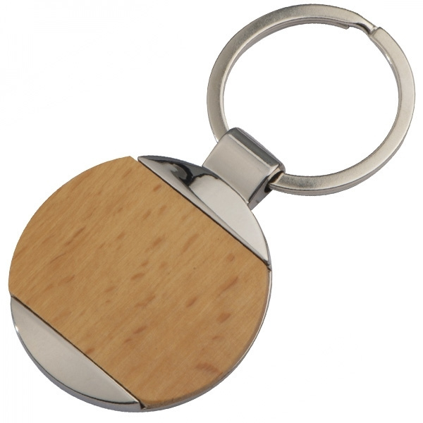 Logo trade promotional merchandise image of: Wooden keyring LANGHAUS