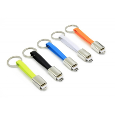 Logo trade promotional merchandise image of: Data transfer cable and keyring