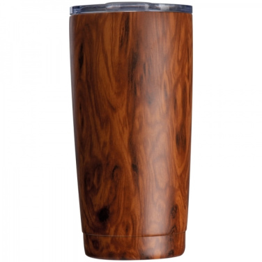 Logotrade promotional giveaways photo of: Stainless steel mug with wooden look COSTA RICA 550 ml