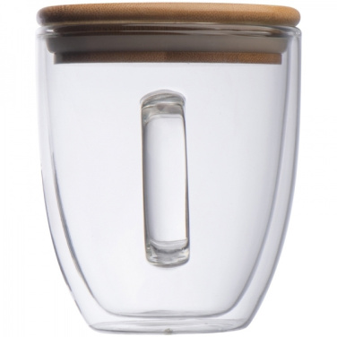 Logotrade promotional product picture of: Double-walled glass cup GERTHE 350 ml