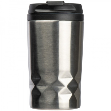 Logotrade corporate gift picture of: Stainless steel mug with lid ROMA 250 ml