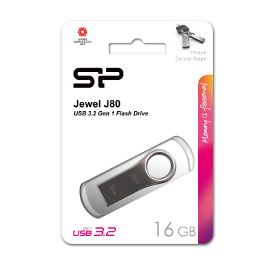 Logotrade promotional giveaway picture of: Pendrive 3.0 Silicon Power JEWEL J80 TITANIUM 16GB