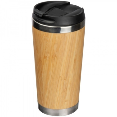 Logotrade advertising product image of: Stainless steel mug BAMBOOGARDEN 400 ml