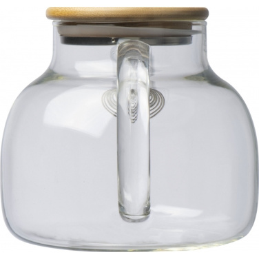 Logotrade promotional merchandise image of: Glass jug with bamboo lid FRANKFURT 1000ml