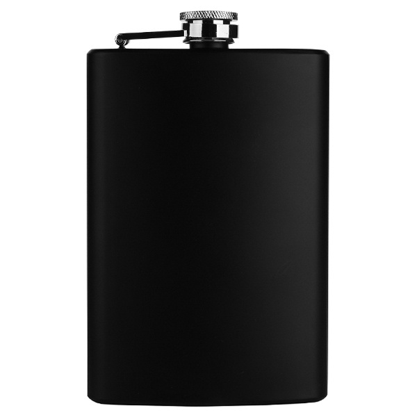 Logo trade advertising products image of: Hip flask OLYMPOS Schwarzwolf