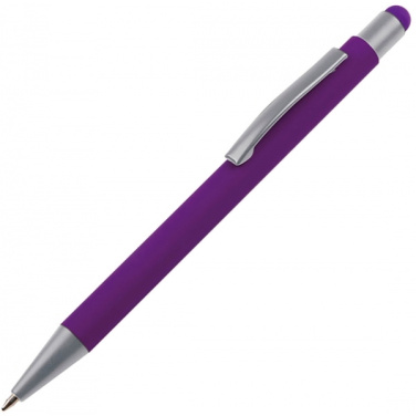 Logotrade promotional gift picture of: Metal ballpen touch pen soft touch SALT LAKE CITY