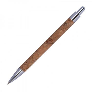 Logo trade promotional merchandise picture of: Cork pen KINGSWOOD