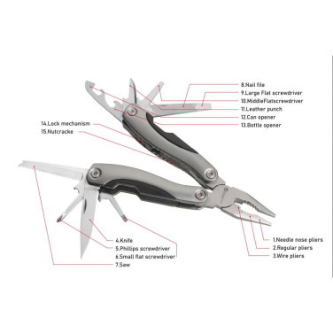 Logo trade corporate gifts picture of: Multitool ARMADOR NEW Black Schwarzwolf