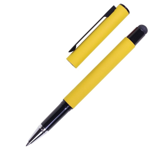 Logo trade promotional merchandise photo of: Roller touch pen, soft touch CELEBRATION Pierre Cardin