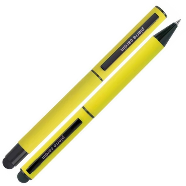 Logo trade corporate gifts image of: Writing set touch pen, soft touch CELEBRATION Pierre Cardin