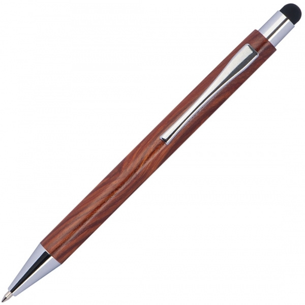 Logo trade promotional gift photo of: Wooden ballpen BILZEN