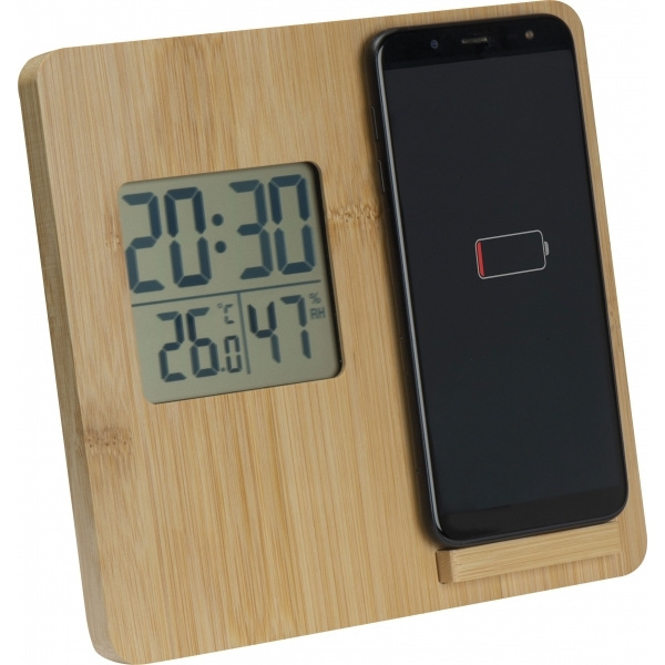 Logotrade promotional giveaways photo of: Bamboo weather station GRANADA