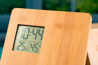 Logo trade corporate gifts image of: Bamboo weather station GRANADA