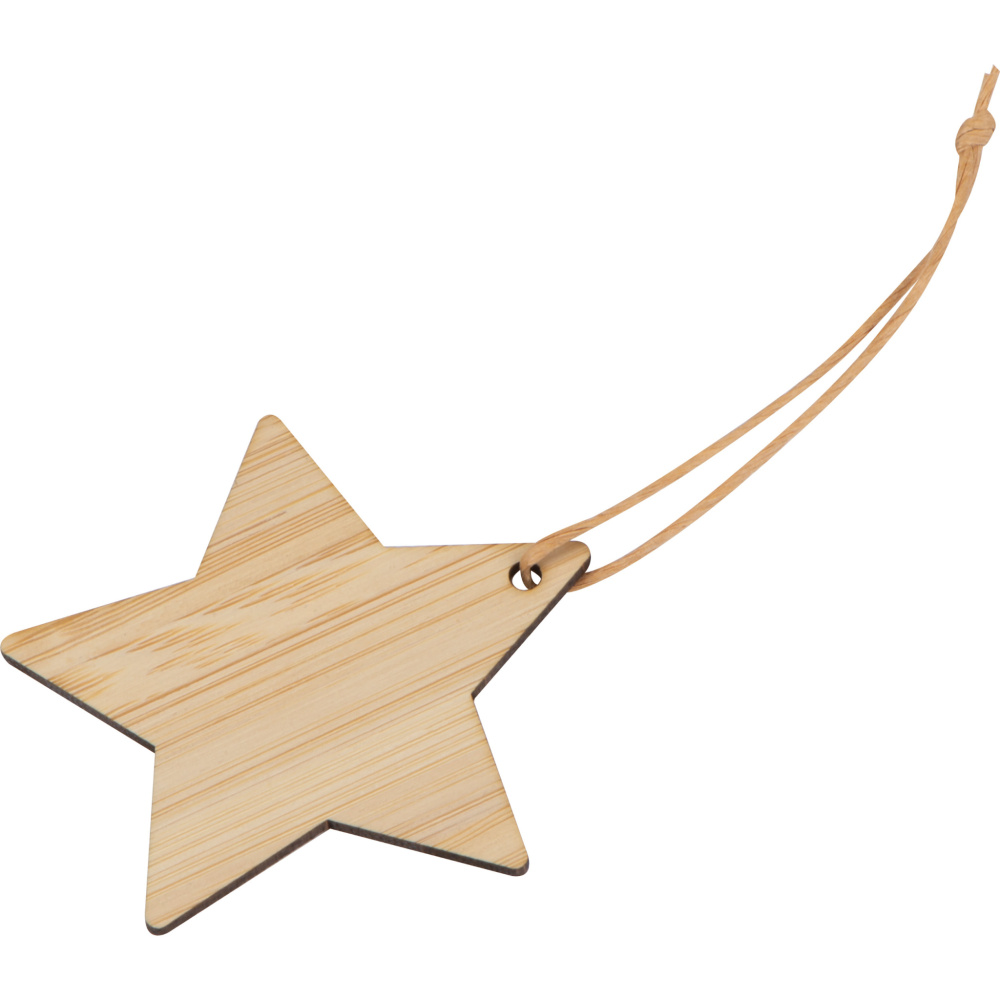 Logotrade promotional giveaways photo of: Bamboo star pendant FOGGIA