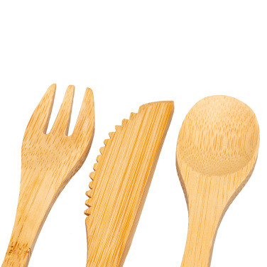 Logotrade promotional giveaway picture of: Bamboo cutlery set BONNEVILLE