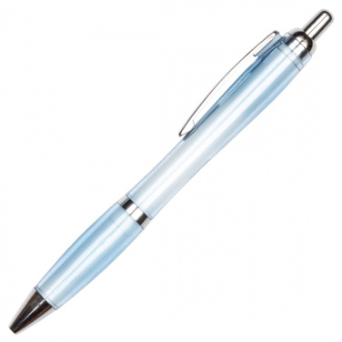 Logo trade promotional giveaway photo of: Transparent ballpen ALKEN