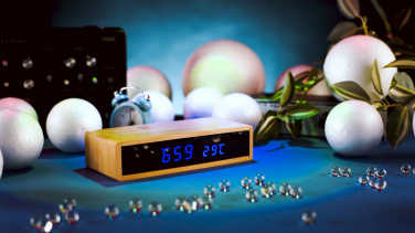 Logo trade promotional merchandise image of: Desk clock TRONDHEIM