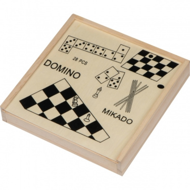 Logo trade promotional giveaway photo of: Wooden game collection RIGA