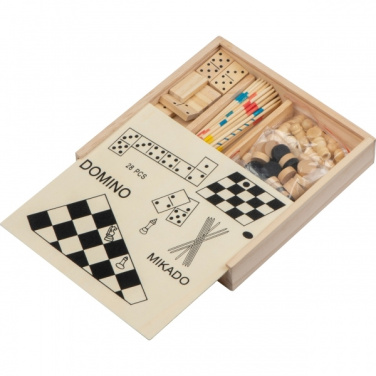 Logo trade promotional giveaway photo of: Wooden game collection RIGA