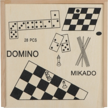 Logo trade promotional merchandise picture of: Wooden game collection RIGA